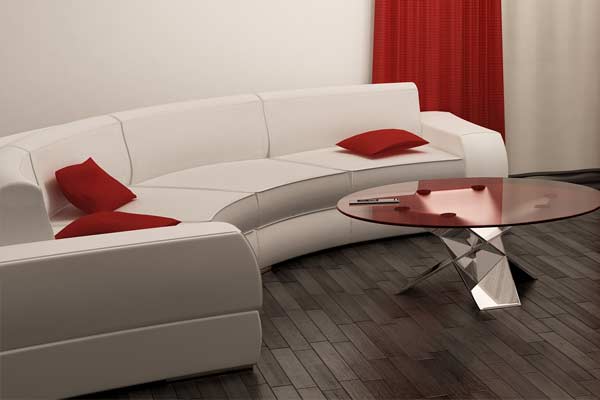 Leather sectional sofa